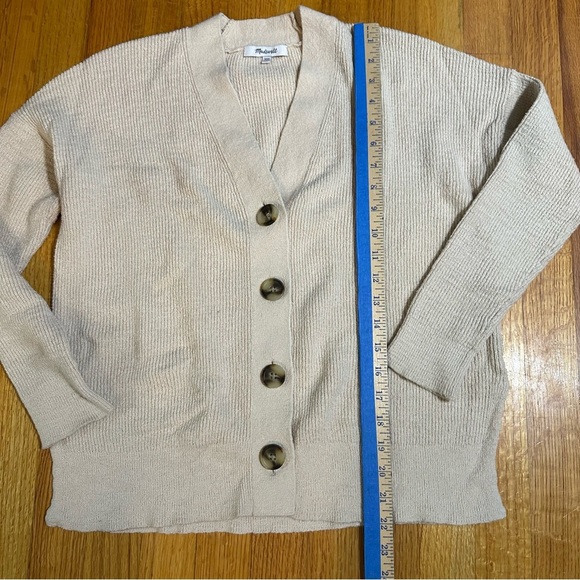 MADEWELL Ribbed Women's Cream Cardigan Sweater size XXS ( h8 - Picture 8 of 9